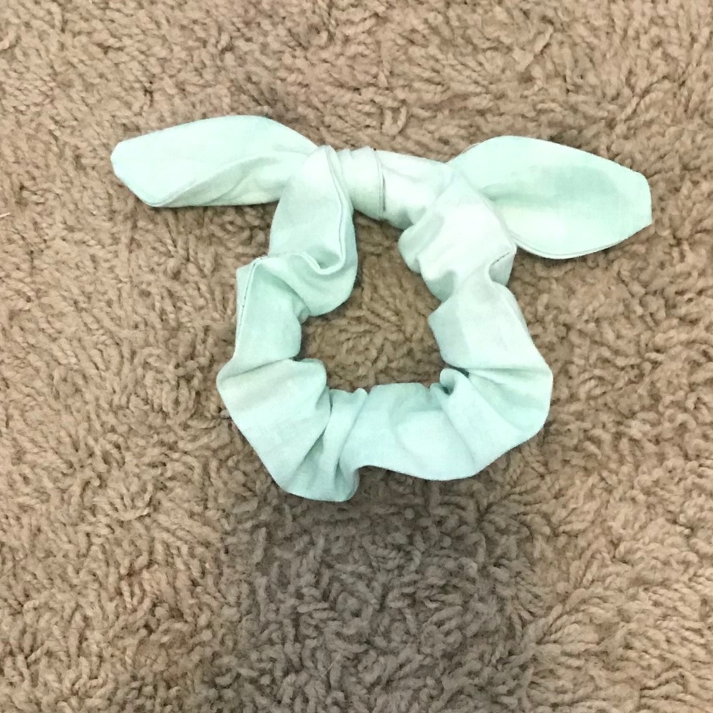 Teal Bow Scrunchie